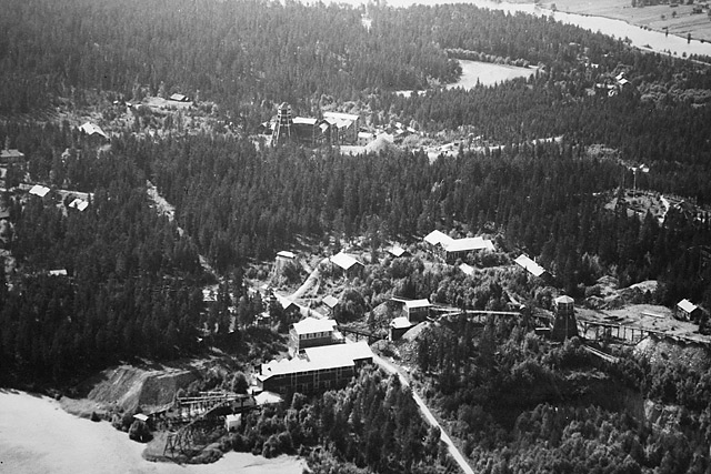 Flygbild över Ickorrbotten och Iviken 1928