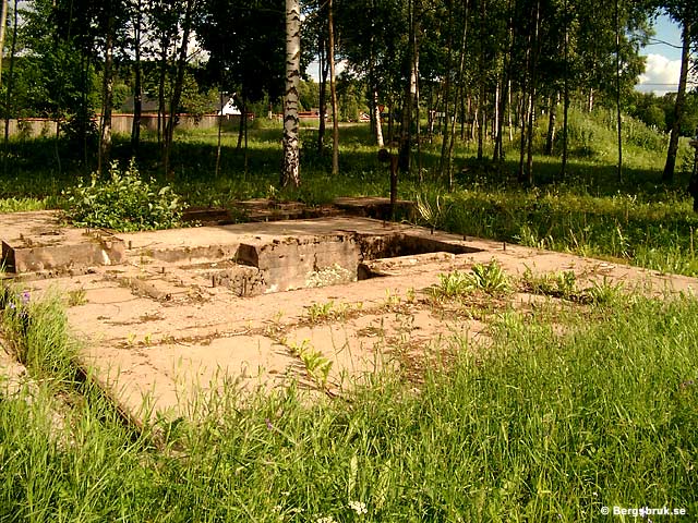 Grunden efter spelhuset vid Sophiagruvan